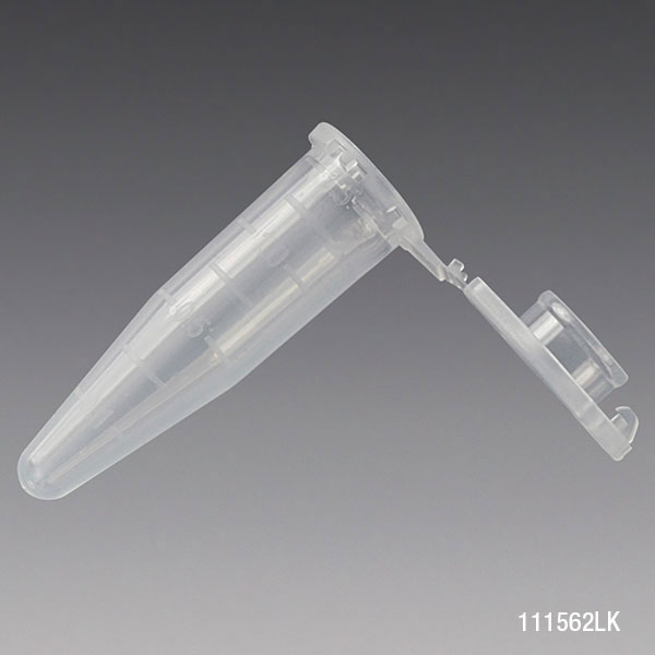 Globe Scientific Microcentrifuge Tube, 1.5mL, PP, Attached Locking Snap Cap, Graduated, Natural, Lot Certified: Rnase, Dnase, Pyrogen, ATP and Human DNA Free Microcentrifuge Tubes; Centrifuge Tubes